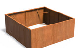 Adezz Carrez Cortenstaal Plantenbak Vierkant zonder bodem 200 x 200 x 80 cm
