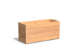 Adezz Carrez Hardhout Plantenbak Rechthoek 120 x 50 x 58 cm met bodem, productfoto op witte achtergrond.