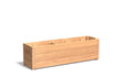 Adezz Carrez Hardhout Plantenbak Rechthoek 150 x 40 x 44 cm met bodem, productfoto op witte achtergrond.