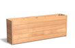 Adezz Carrez Hardhout Plantenbak Rechthoek 200 x 40 x 72 cm met bodem, productfoto op witte achtergrond.