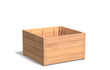Adezz Carrez Hardhout Plantenbak Vierkant 100 x 100 x 62 cm met bodem, productfoto op witte achtergrond.