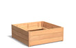 Adezz Carrez Hardhout Plantenbak Vierkant 120 x 120 x 44 cm met bodem, productfoto op witte achtergrond.
