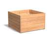 Adezz Carrez Hardhout Plantenbak Vierkant 120 x 120 x 72 cm met bodem, productfoto op witte achtergrond.