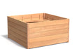 Adezz Carrez Hardhout Plantenbak Vierkant 140 x 140 x 72 cm met bodem, productfoto op witte achtergrond.