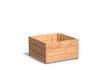 Adezz Carrez Hardhout Plantenbak Vierkant 80 x 80 x 44 cm met bodem, productfoto op witte achtergrond.
