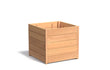 Adezz Carrez Hardhout Plantenbak Vierkant 80 x 80 x 72 cm met bodem, productfoto op witte achtergrond.
