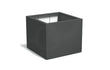 Adezz Carrez plantenbak van polyester in vierkante uitvoering, 120 × 120 × 100 cm, kleur antracietgrijs.