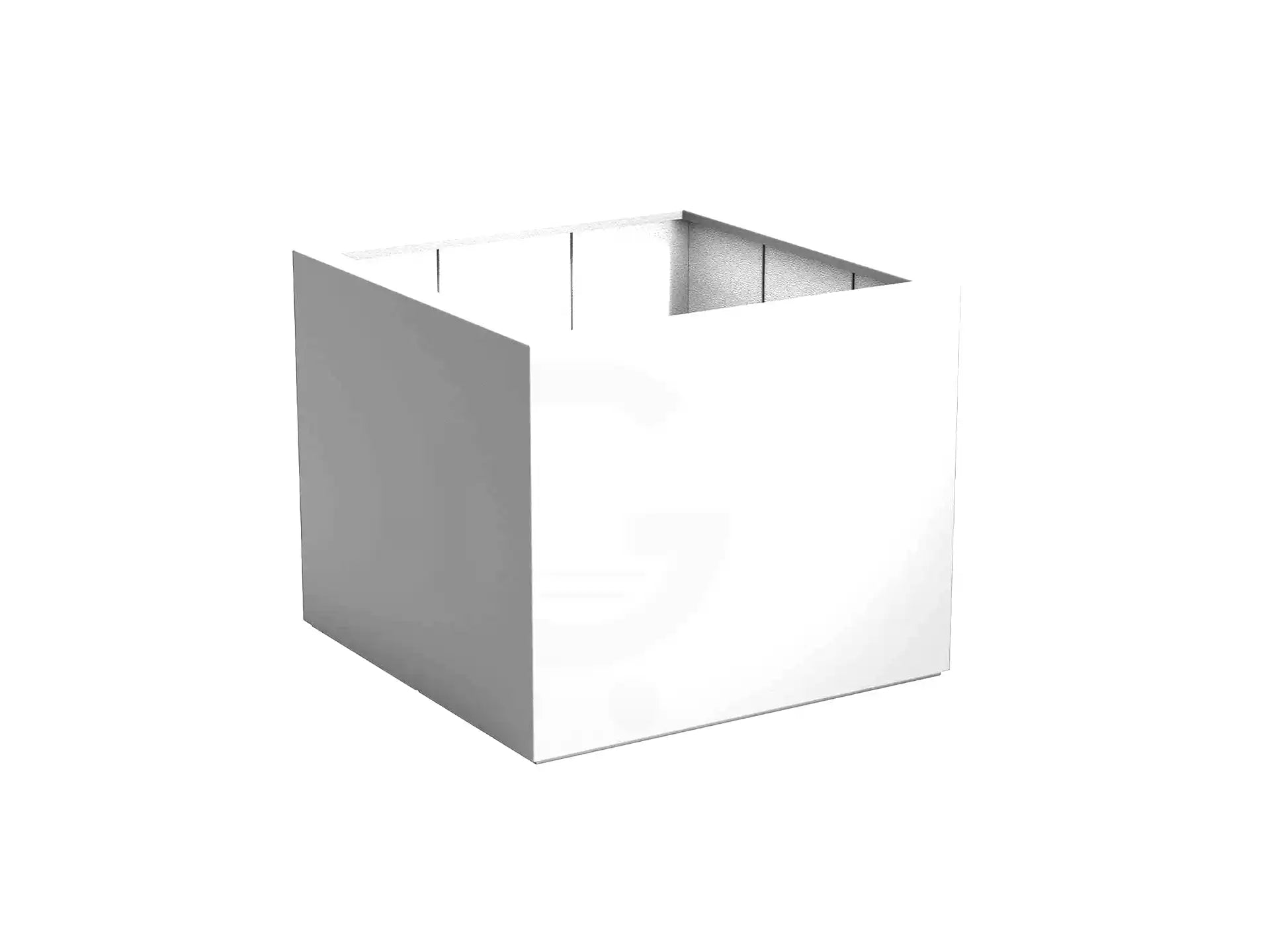 Adezz Carrez plantenbak van polyester in vierkante uitvoering, 120 × 120 × 100 cm, kleur verkeerswit.