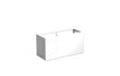 Adezz Carrez polyester plantenbak in rechthoekige vorm, 120 × 50 × 60 cm, uitgevoerd in verkeerswit.