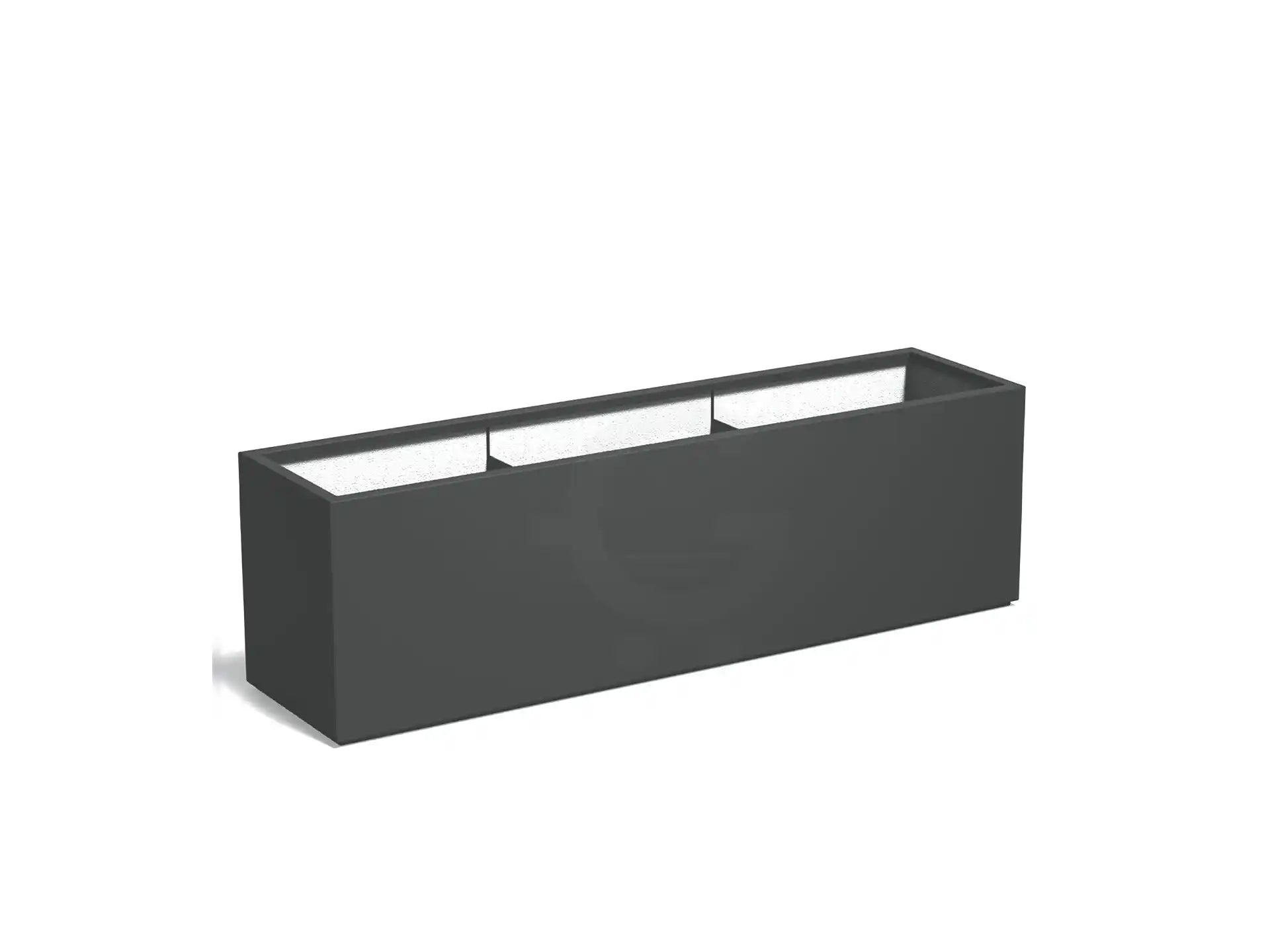 Adezz Carrez Plantenbak Polyester Rechthoek 200 x 50 x 60 cm Antracietgrijs