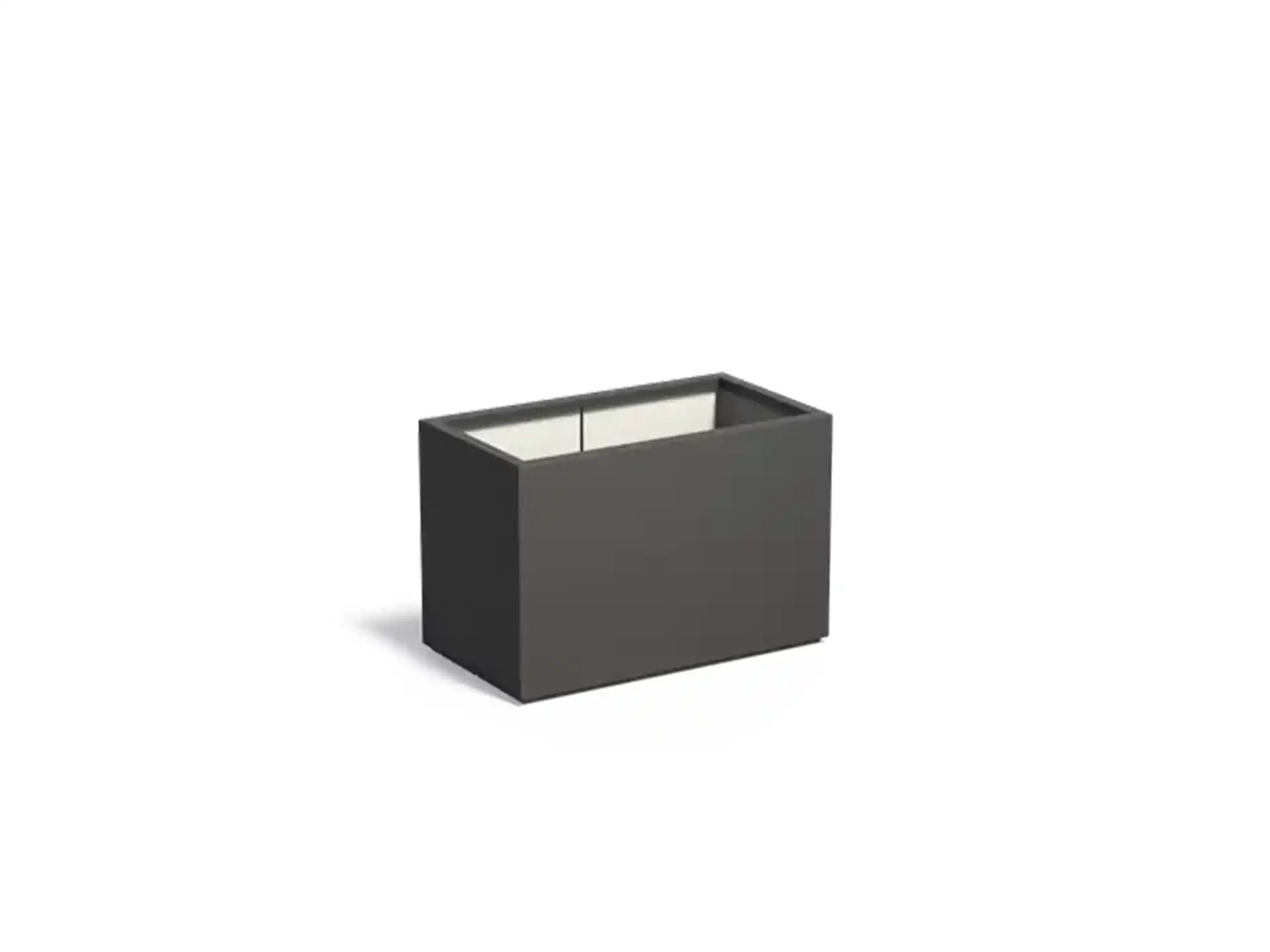 Adezz Carrez Plantenbak Polyester Rechthoek 90 x 50 x 60 cm Zwartgrijs