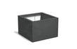 Adezz Carrez polyester plantenbak in vierkante vorm, 120 × 120 × 80 cm, uitgevoerd in antracietgrijs.
