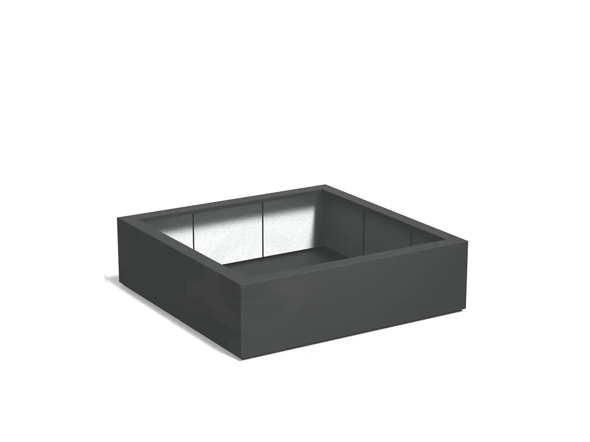 Adezz Carrez plantenbak polyester vierkant 140 x 140 x 40 cm antracietgrijs