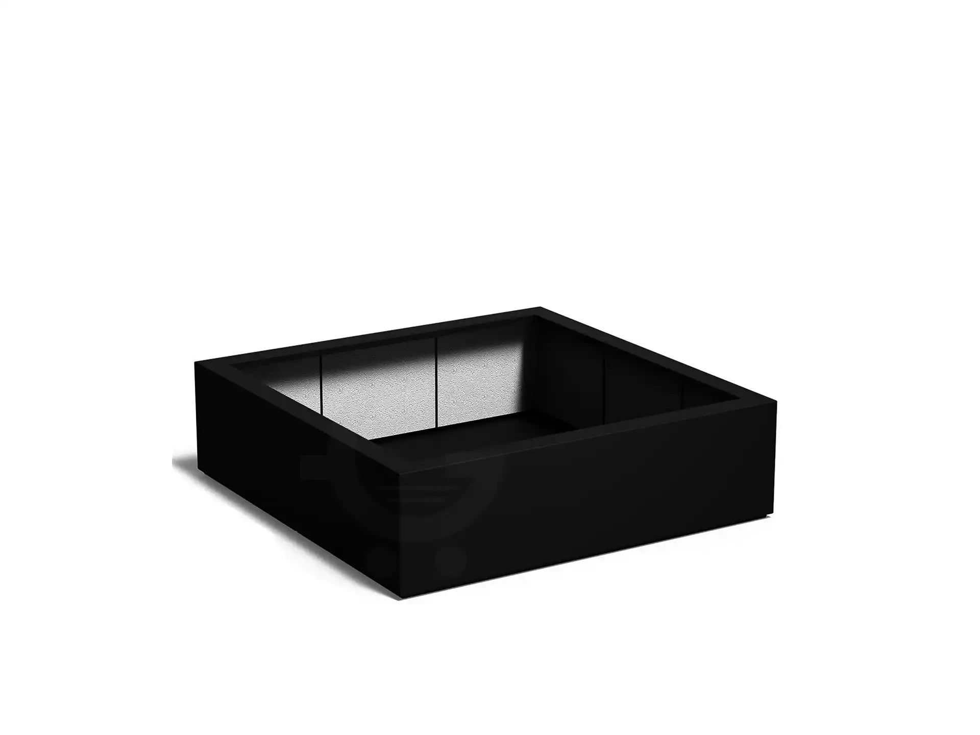 Adezz Carrez plantenbak polyester vierkant 140 x 140 x 40 cm gitzwart