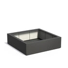 Adezz Carrez Plantenbak Polyester Vierkant 140 x 140 x 40 cm Zwartgrijs