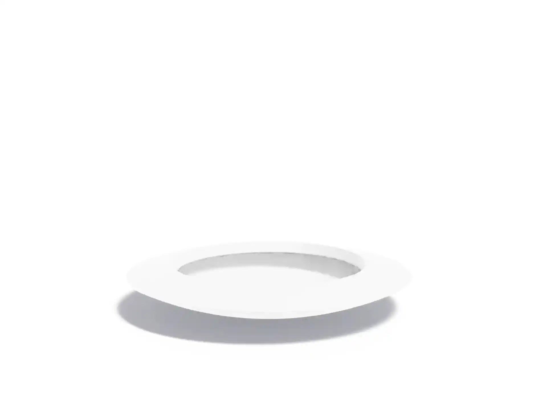 Adezz Ceder polyester schaalvorm plantenbak rond, 120 × 120 × 20 cm, uitgevoerd in verkeerswit.