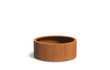 Adezz Circum Cortenstaal Plantenbak Rond Recht 100 x 100 x 40 cm met bodem, productfoto op witte achtergrond.