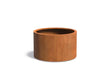 Adezz Circum Cortenstaal Plantenbak Rond Recht 100 x 100 x 60 cm met bodem, productfoto op witte achtergrond.