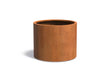 Adezz Circum Cortenstaal Plantenbak Rond Recht 100 x 100 x 80 cm met bodem, productfoto op witte achtergrond.