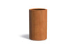 Adezz Circum Cortenstaal Plantenbak Rond Recht 60 x 60 x 100 cm met bodem, productfoto op witte achtergrond.