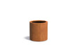 Adezz Circum Cortenstaal Plantenbak Rond Recht 60 x 60 x 60 cm met bodem, productfoto op witte achtergrond.