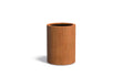 Adezz Circum Cortenstaal Plantenbak Rond Recht 60 x 60 x 80 cm met bodem, productfoto op witte achtergrond.