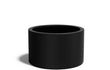 Adezz Circum polyester plantenbak in ronde rechte vorm, 100 × 100 × 60 cm, uitgevoerd in gitzwart.