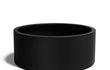 Adezz Circum polyester plantenbak in ronde rechte vorm, 150 × 150 × 60 cm, uitgevoerd in gitzwart.