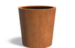 Adezz Conic Cortenstaal Plantenbak Rond Schuin 100 x 100 x 100 cm met bodem, productfoto op witte achtergrond.