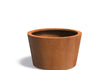 Adezz Conic Cortenstaal Plantenbak Rond Schuin 100 x 100 x 60 cm met bodem, productfoto op witte achtergrond.
