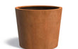 Adezz Conic Cortenstaal Plantenbak Rond Schuin 120 x 120 x 100 cm met bodem, productfoto op witte achtergrond.