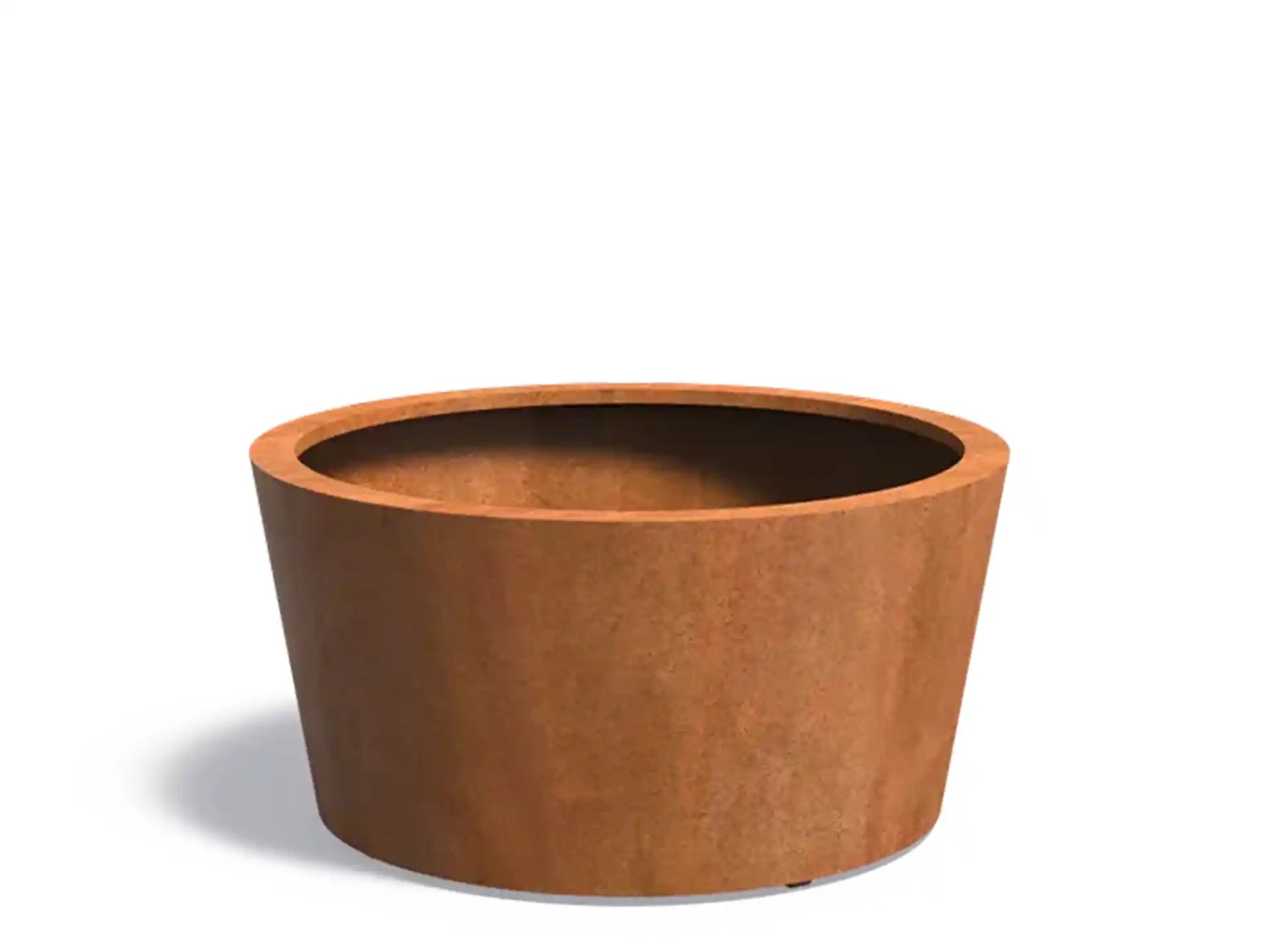 Adezz Conic Cortenstaal Plantenbak Rond Schuin 120 x 120 x 60 cm - met bodem