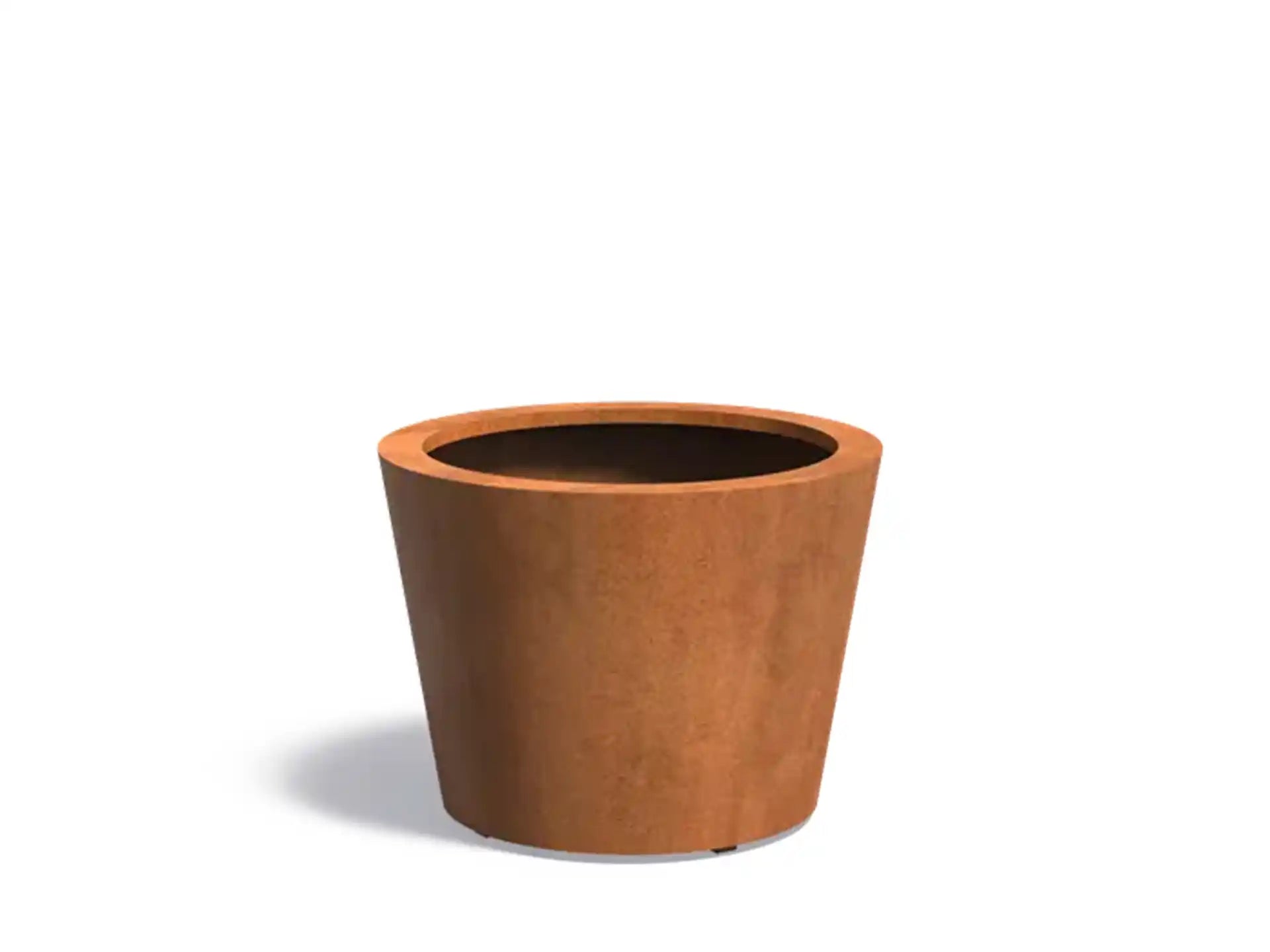 Adezz Conic Cortenstaal Plantenbak Rond Schuin 80 x 80 x 60 cm - met bodem