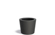 Adezz Conic polyester plantenbak in ronde schuine vorm, 63 × 63 × 52 cm, uitgevoerd in zwartgrijs.