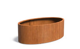 Adezz Ellipse Cortenstaal Plantenbak Ovaal 200 x 120 x 60 cm - met bodem