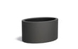 Adezz Ellipse polyester plantenbak in ovale vorm, 115 × 80 × 60 cm, uitgevoerd in zwartgrijs.