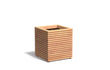Adezz Malaga Rhombus Hardhout Plantenbak Vierkant 60 x 60 x 65 cm met bodem, productfoto op witte achtergrond.