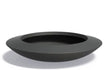 Adezz Malva ronde polyester plantenbak in schaalmodel van 200 x 200 x 40 cm in zwartgrijs uitvoering.
