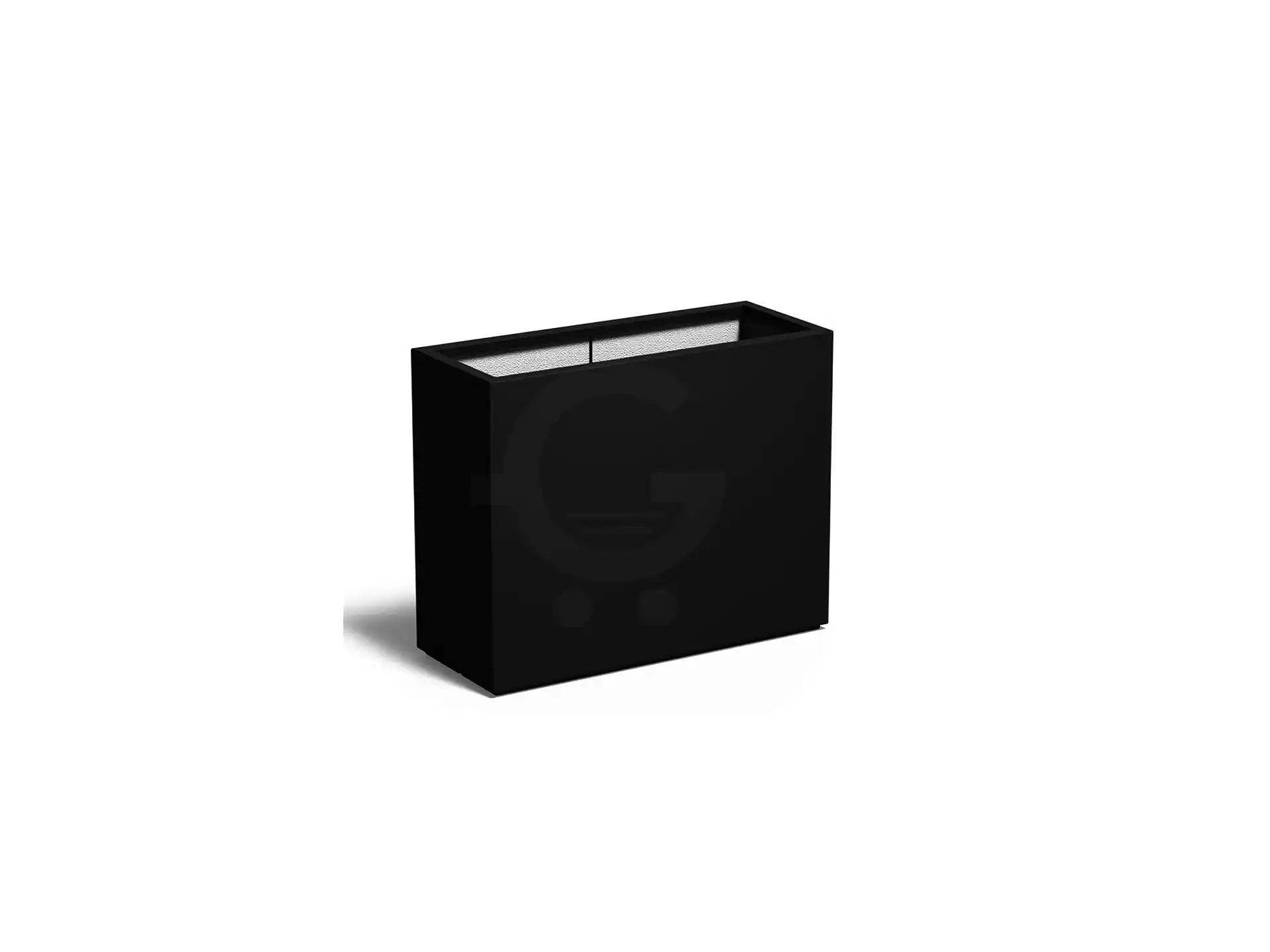 Adezz plantenbak Carrez in polyester, rechthoekige plantenbak 100 x 40 x 80 cm in gitzwart.