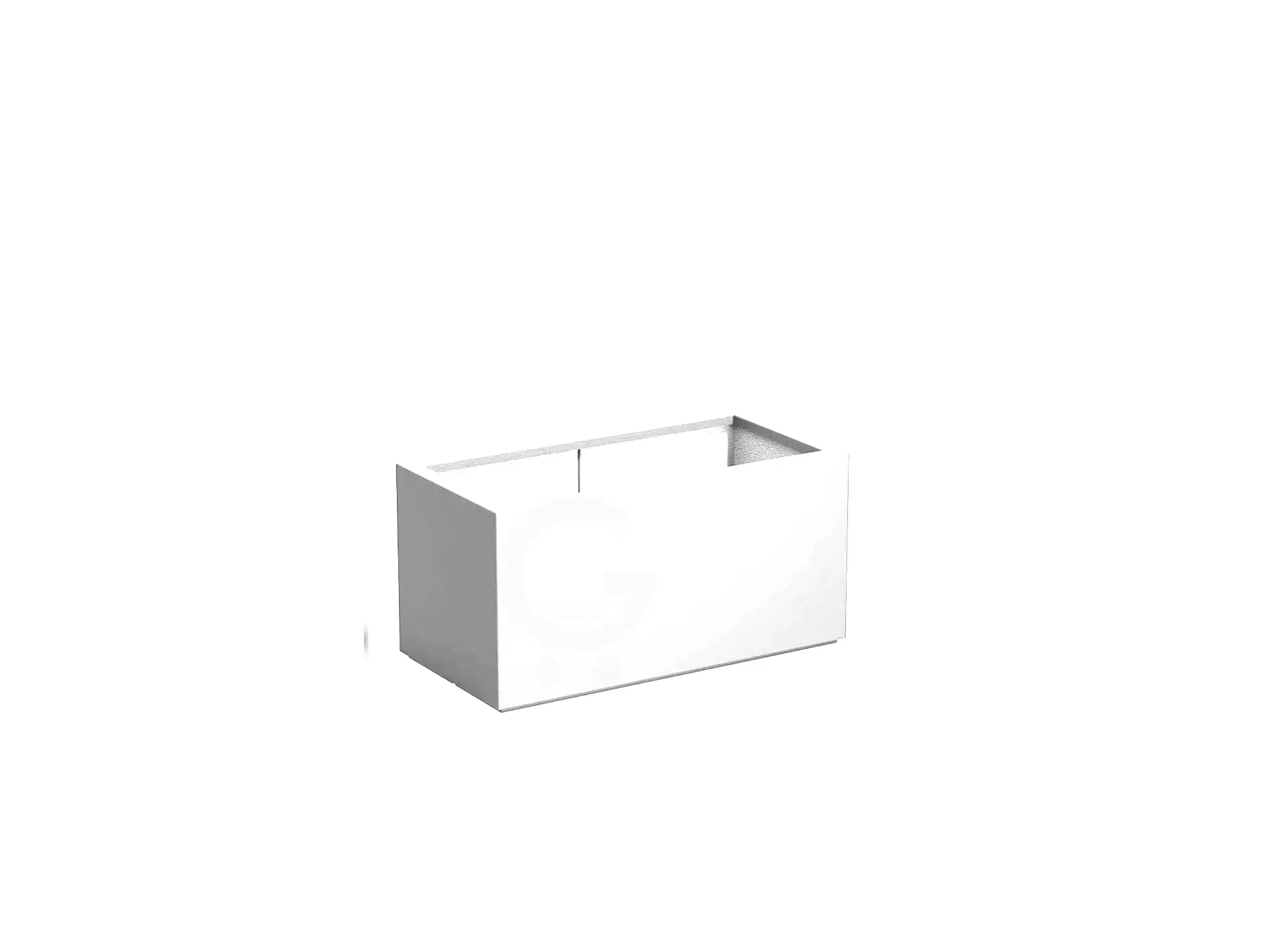 Adezz plantenbak Carrez van polyester, rechthoekige plantenbak 100 x 50 x 50 cm in verkeerswit.