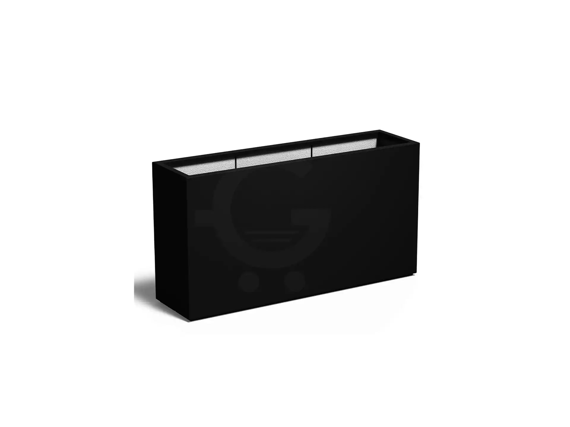 Adezz plantenbak Carrez in polyester, rechthoekige plantenbak 150 x 40 x 80 cm in gitzwart.