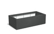 Adezz plantenbak Carrez in polyester, rechthoekige plantenbak 200 x 100 x 60 cm in antracietgrijs.