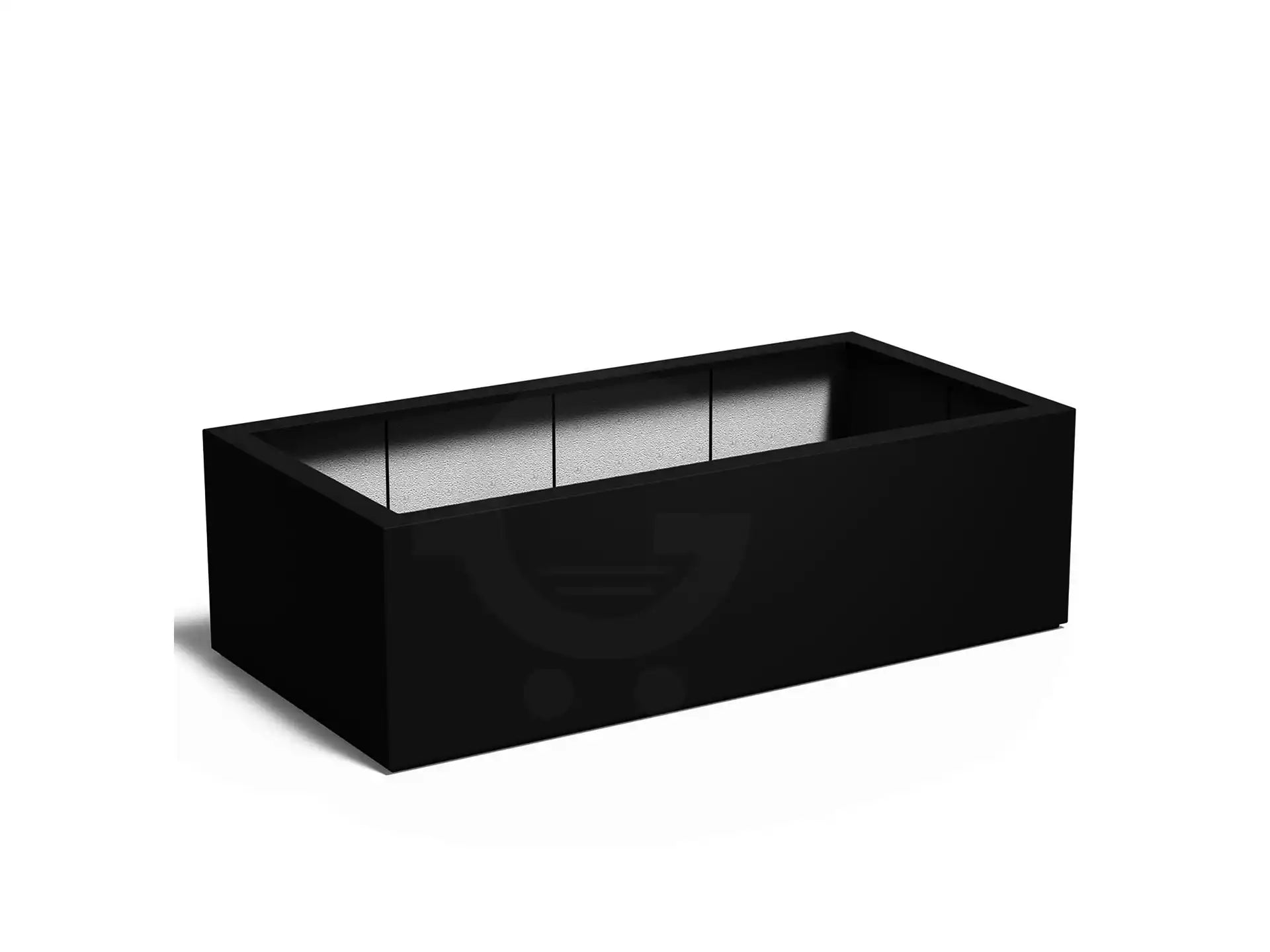 Adezz plantenbak Carrez in polyester, rechthoekige plantenbak 200 x 100 x 60 cm in gitzwart.