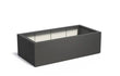 Adezz plantenbak Carrez in polyester, rechthoekige plantenbak 200 x 100 x 60 cm in zwartgrijs.