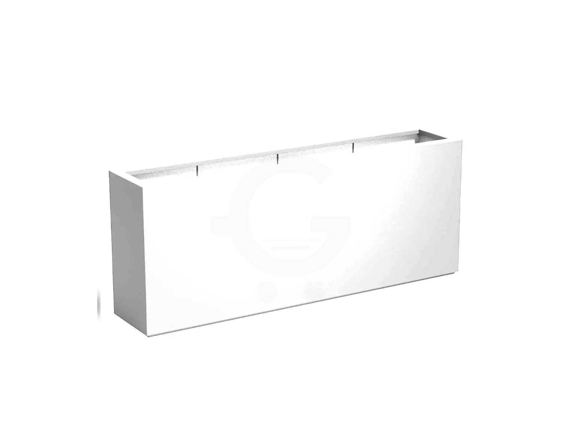 Adezz plantenbak Carrez in polyester, rechthoekige plantenbak 200 x 40 x 80 cm in verkeerswit.