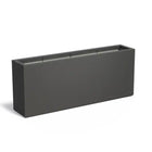 Adezz Carrez Plantenbak Polyester Rechthoek 200 x 40 x 80 cm Zwartgrijs