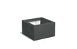 Adezz Carrez plantenbak polyester in vierkant formaat van 100 x 100 x 60 cm in antracietgrijs, een moderne donkergrijze polyester plantenbak met bodem en strakke afwerking.