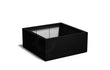 Adezz plantenbak Carrez in polyester, vierkante plantenbak 140 x 140 x 60 cm in gitzwart.