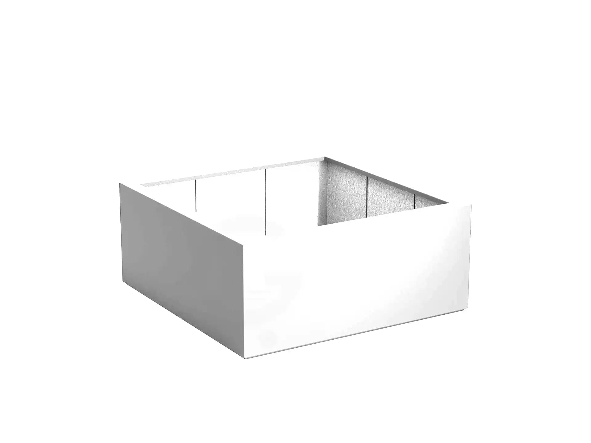 Adezz Carrez Plantenbak Polyester Vierkant 140 x 140 x 60 cm Verkeerswit