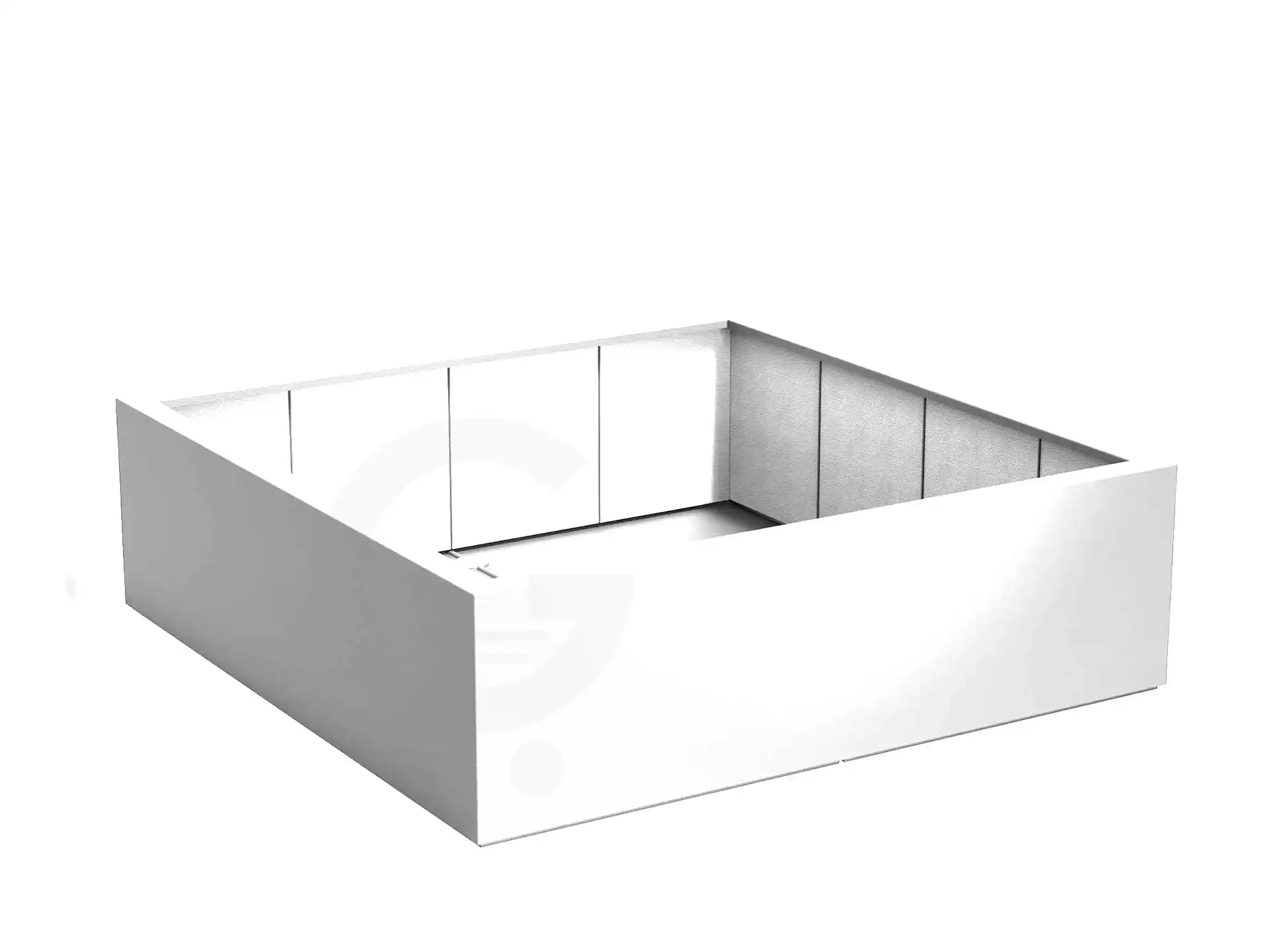 Adezz Carrez Plantenbak Polyester Vierkant 200 x 200 x 60 cm Verkeerswit